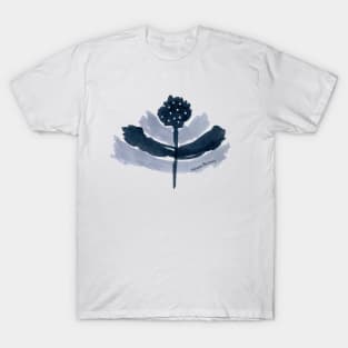 Happy Floral Black White T-Shirt